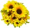 Artificial Sunflower Bouquets, 15” Tall Silk Fake Sunflowers for Home Decor, DIY Garden Craft Arrangements (2 Pack)